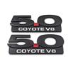 2x Black 5.0 COYOTE V8 Car Emblem 5.0L Side Bagde Metal Sticker Auto Decal