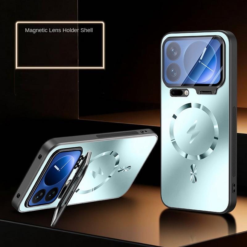 Multi-functional Metal Lens Protection Bracket Holder Case For Xiaomi 17 Ultra Mi 17 Pro Max with Lightning Magnetic Ring Cover