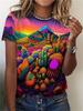 3D Gedrucktes T-Shirt Für Damen Oversized T-Shirts Tops Sommer Neue Harajuku T-Shirts Y2k Tops Lockere Kurzarm Pullover Kleidung