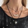 Collarbone Chain Edgy Star Pendant Necklace Y-Shaped Necklace Alloy Necklace With Pendant For Fashion Show Evening Wear Special
