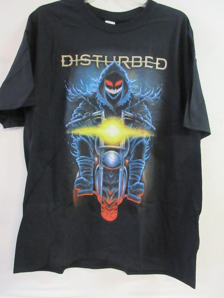 DISTURBED OFFICIAL MERCH MOTORCYCLE CONCERT MUSIC  EXTRA LARGE Unisex T-Shirt XXL