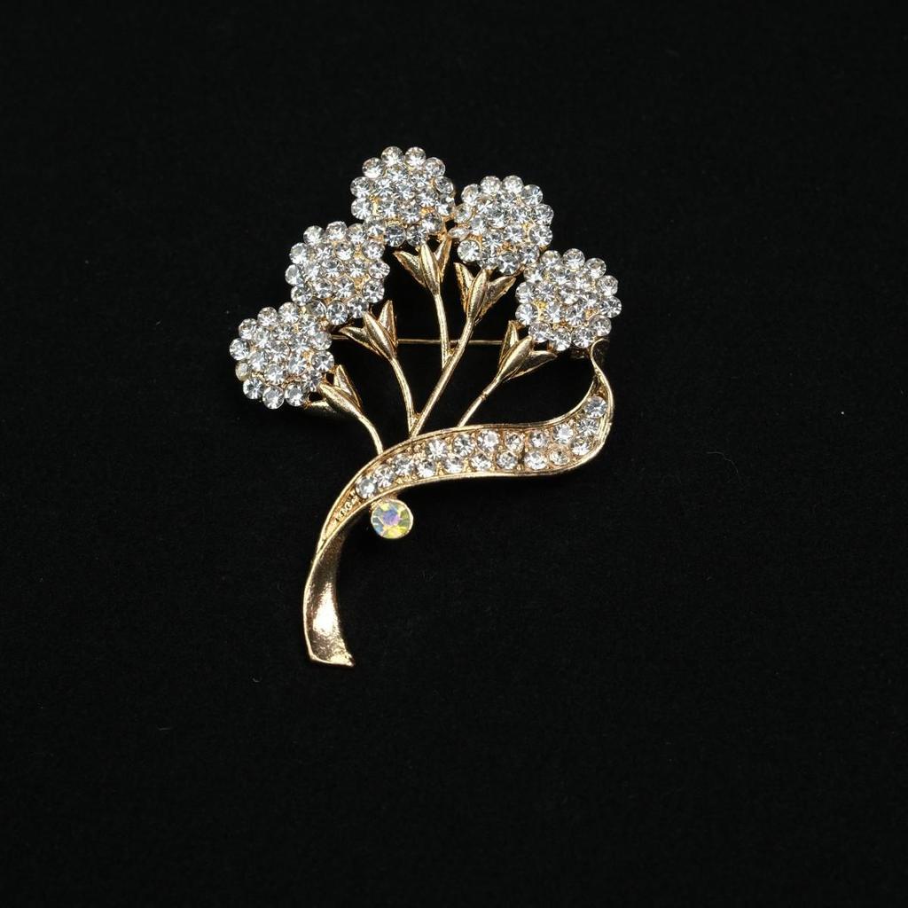 Korean Fashion High-Grade Diamond Brooch - All-Match Anti-Exposure Suit Collar Pin