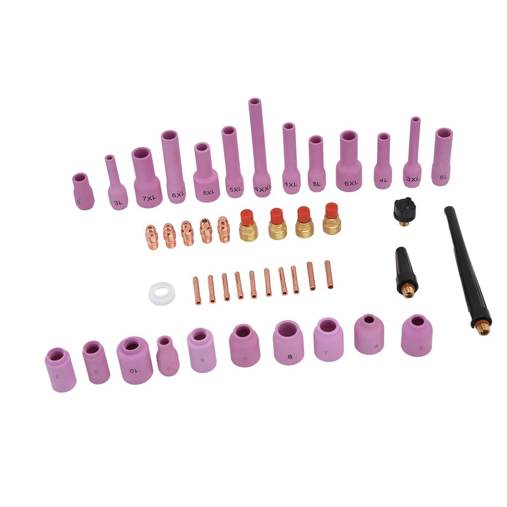 46Pcs TIG Gas Lens Kit Collet Body Assorted Size for WP92025 TIG Welding Torch Accessories