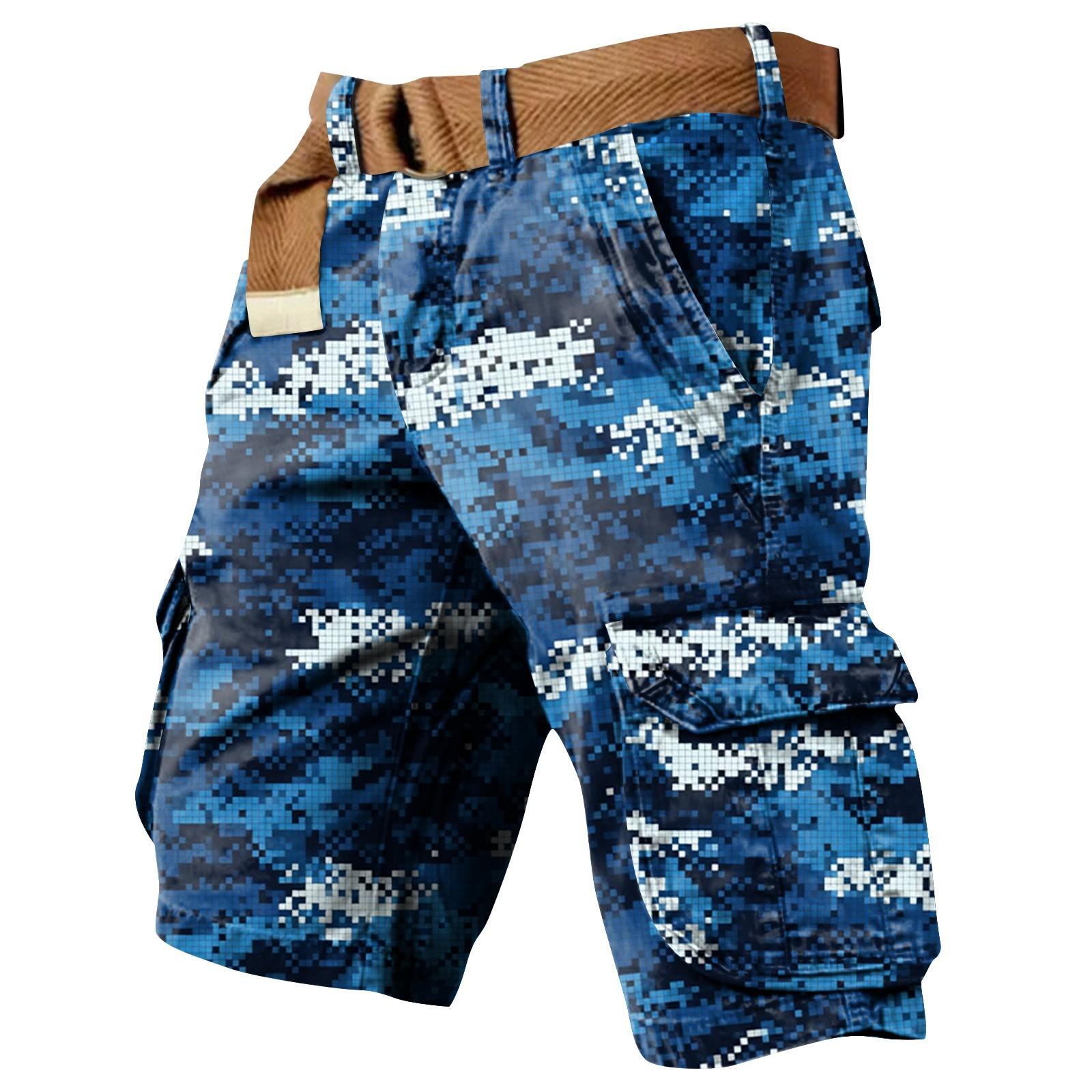 

Men s Independence Day Printed Multi Pocket Workwear Shorts XL