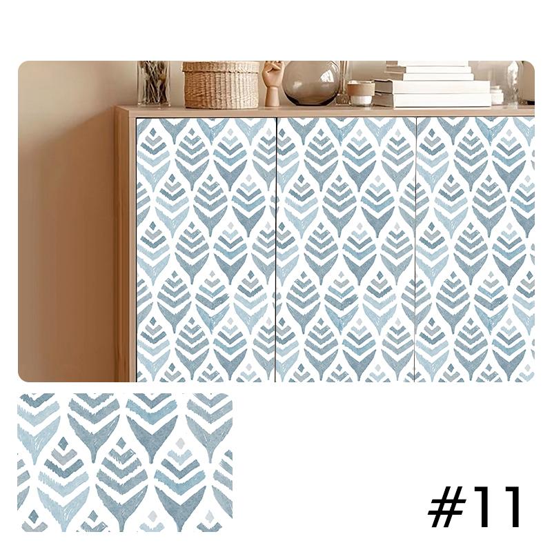 PVC Waterproof Self Adhesive Wallpaper For Wardrobe Cupboard Door Decor Vinyl Refurbishment Decals Cabinet Furniture Stickers