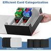 Mlikero Card Deck Case for Trading Cards 1800+, Trading Card Storage Box with 10 Dividers and 3 Foam Stoppers, Leather Magnetic Closure Commander