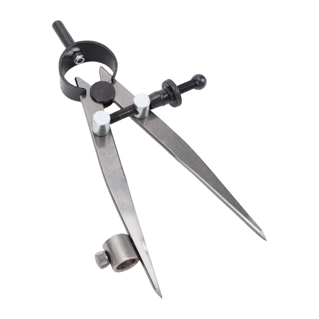 Wing Divider Adjustable Lockable Leather Compass Spring Divider Caliper with Pen Holder for Woodworking Metalworking