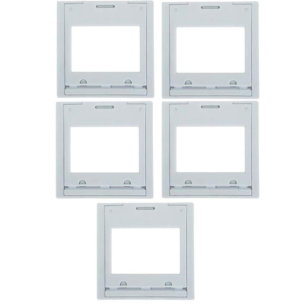 

DIY Magic Lantern Film Plastic Film Lantern Slide Vintage Photo Display Frames Slide Camera White-5pcs