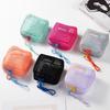 Portable Mesh Cosmetic Bag Dopamine Color Storage Makeup Case Women Mesh Toiletry Storage Pouch Organizer Sundries Storage Bag