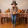 Adult Unisex Black Thanksgiving Turkey Hat with for Holiday Costume