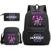 3Pcs/set Cartoon Printed Backpack with Shoulder Bag Pencil Case for Teenager Student Boy Girl School Bag Large Capacity Waterproof Bookbag Kid Gift