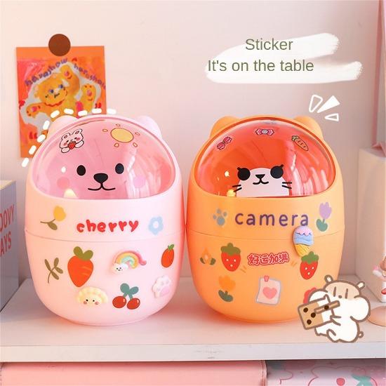 Mini Small Waste Bin Desktop Garbage Basket Home Table Plastic Office Supplies Trash Can Dustbin