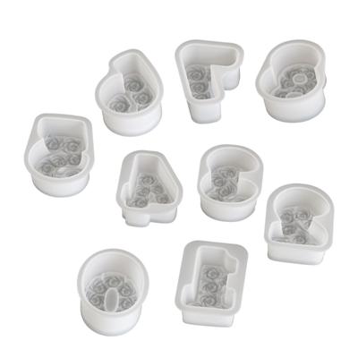 Moules Bougies Chiffres Roses 0-8 Moules de Coulée Moule en Silicone Moules à Gâteau Moules Ornements Moules Plâtres Moules Résine Époxy