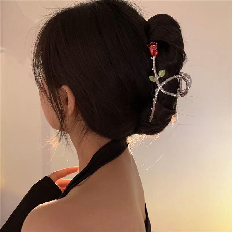 High-Quality Elegant Wheat Ear Hair Clip - Large Metal Claw for Buns