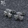 European & American Style Round Zircon Embedded Stainless Steel Body Piercing Nail 316L