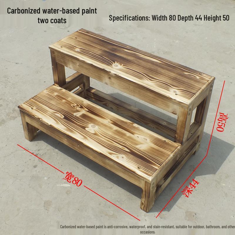 Compact Folding Solid Wood Step Stool & Ladder for Home Use