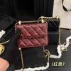 26 New Double Golden Ball Mini Rhombus Chain Bag Lipstick Small Square Bag Women's Bag One Shoulder Oblique Span Bag