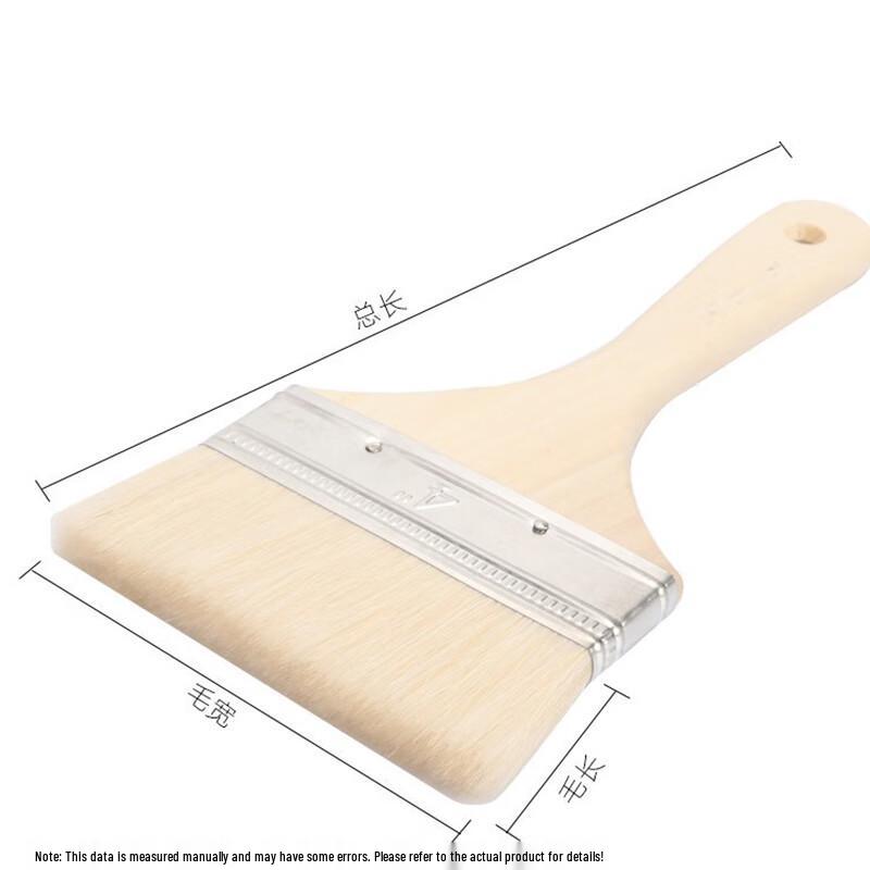 5-Pack 3-inch Soft Wool Paint Brushes with Wooden Handle