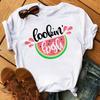 Maycaur Tee Women T-shirt Summer Short Sleeve Avocado Print Clothes Fashion  Cartoon Fruit Graphic T Shirt Kawai Female Tops TEE