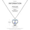 New Copper Necklace Zircon Heart Interlocking Pendant Necklace For Women Wedding Birthday Party Jewelry Gifts