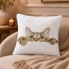 cat Cushion Cover Anti-dustmite Pillowcase Invisible zipper silky short plush Sofa cushion cover