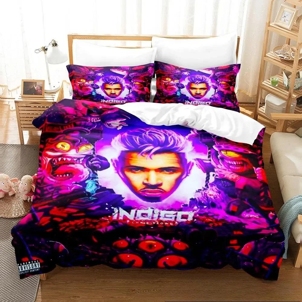 3D Print B-Chris Brown Bedding Set Single Twin Full Queen King Size Bed Set Adult Kid Bedroom Duvet cover Sets