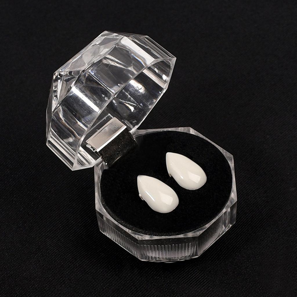 Fangs Dentures Props Halloween Decoration Props Resin Fake Teeth With Solid Glue Denture Adhesive Halloween Party Decor