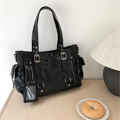 Large-capacity Tote Bag, Personalized Hand-held Motorcycle Bag, Single-shoulder Bag, Commuter Crossbody Bag