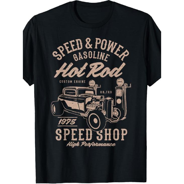 Speed & Power Gasoline Hot Rod Speed Shop T-Shirt S