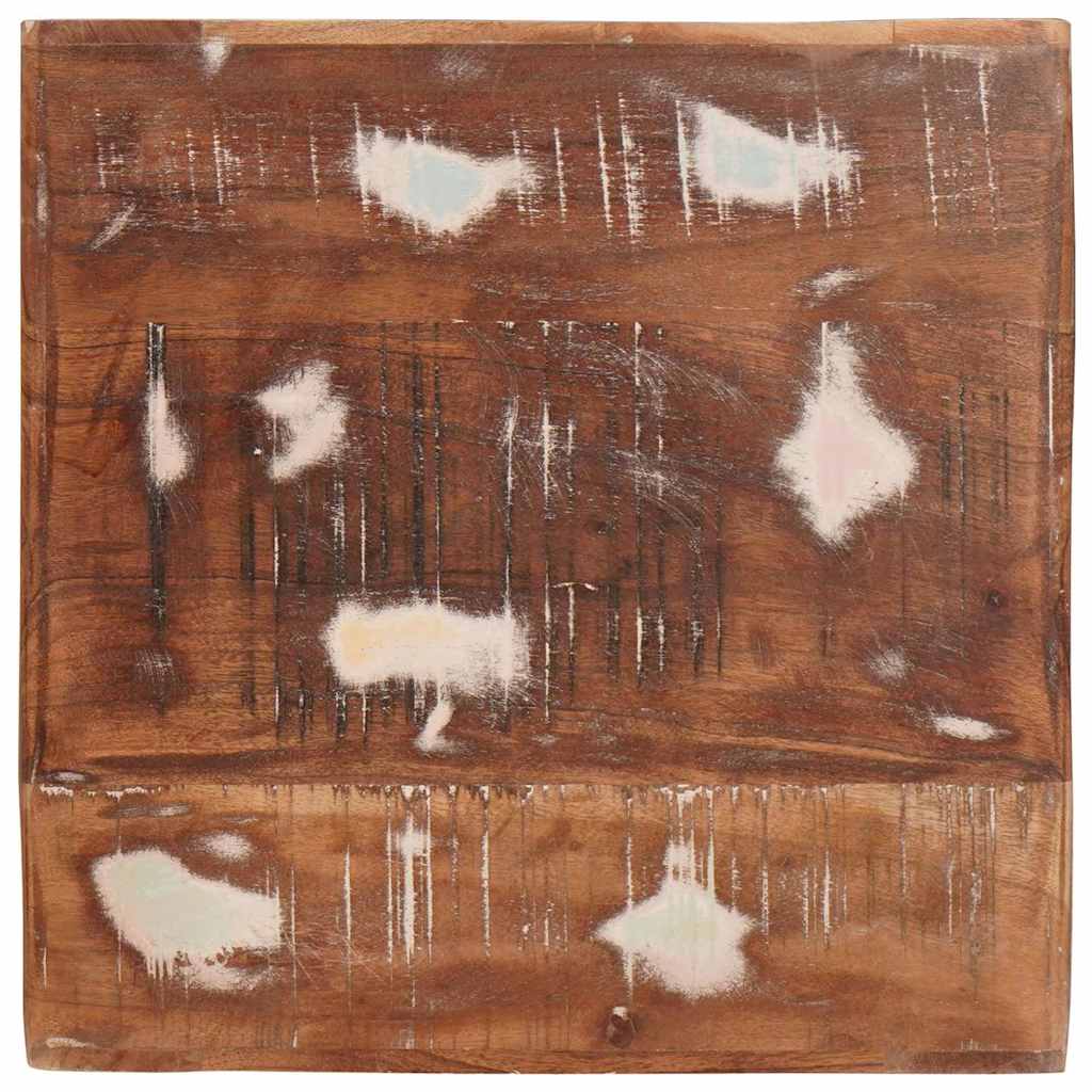 Side Table Brown 40 X 40 X 49 Cm Solid Upcycled Wood