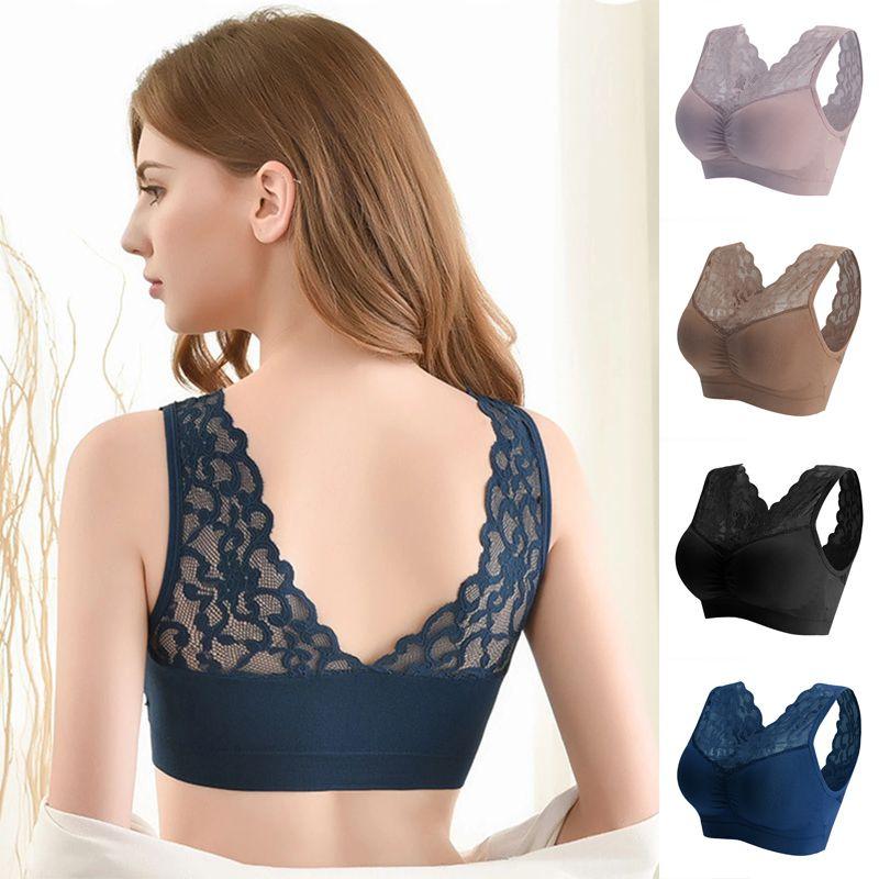 Damen Spitzen Sexy Sport-BH Atmungsaktiv Elastisch Push-Up Yoga Fitness Top Für Ultimativem Komfort