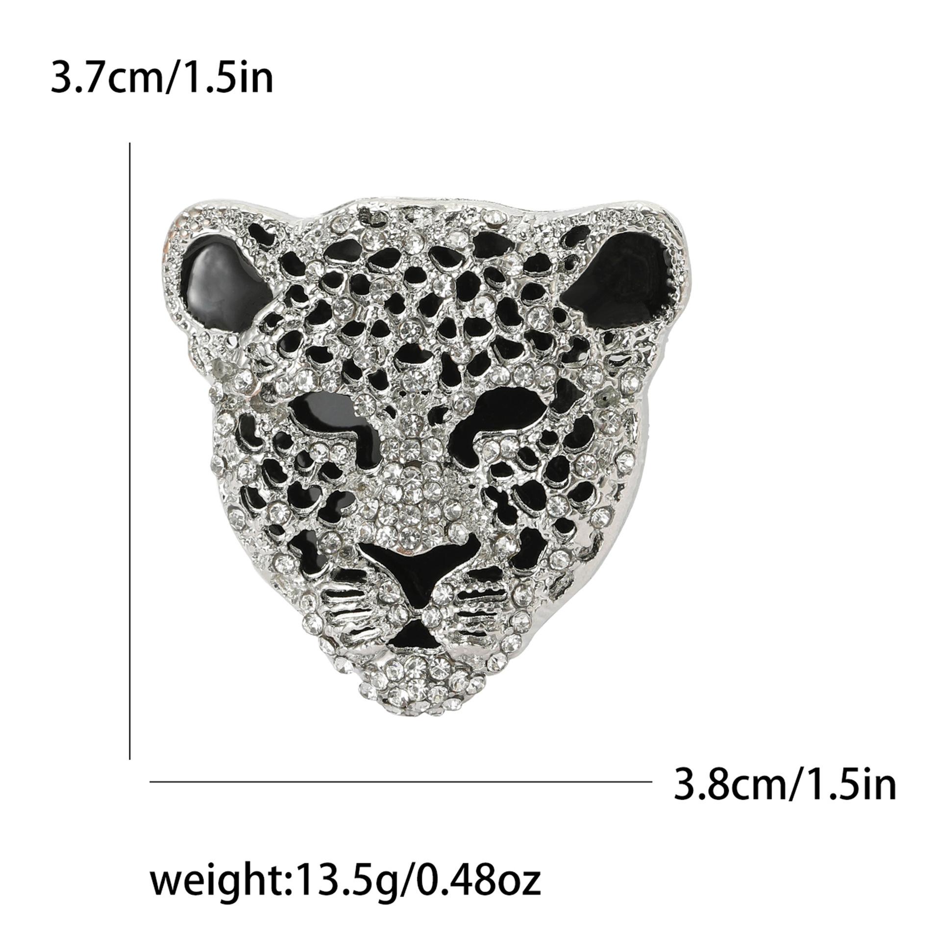 

Модная ретро-брошь в виде головы леопарда со стразами из сплава, универсальная мужская и женская одежда, бижутерия, булавка в виде животного