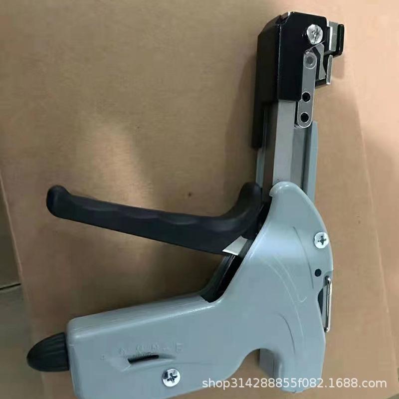 "Blaue Kabelbinderpistole aus Edelstahl mit Schraub- und Kippverschluss"