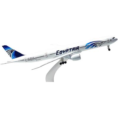 Hochwertiges 20cm Druckguss-Modellflugzeug: 35 EgyptAir Boeing 777 (1 Stück)