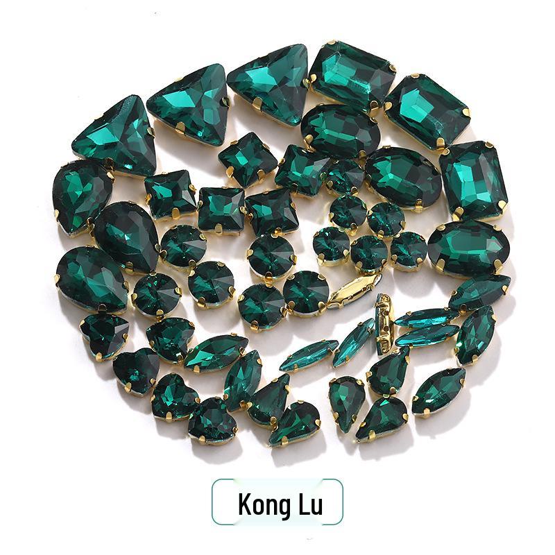 Ručně šité smíšené drápkové křišťálové skleněné kamínky pro svatební šaty a doplňky k náramkům