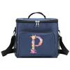 Lunch Box Cooler Organizer Case Thermal Handbag Waterproof Outdoor Travel Shoulder Lunch Bag for Men and Women Pink Pattern