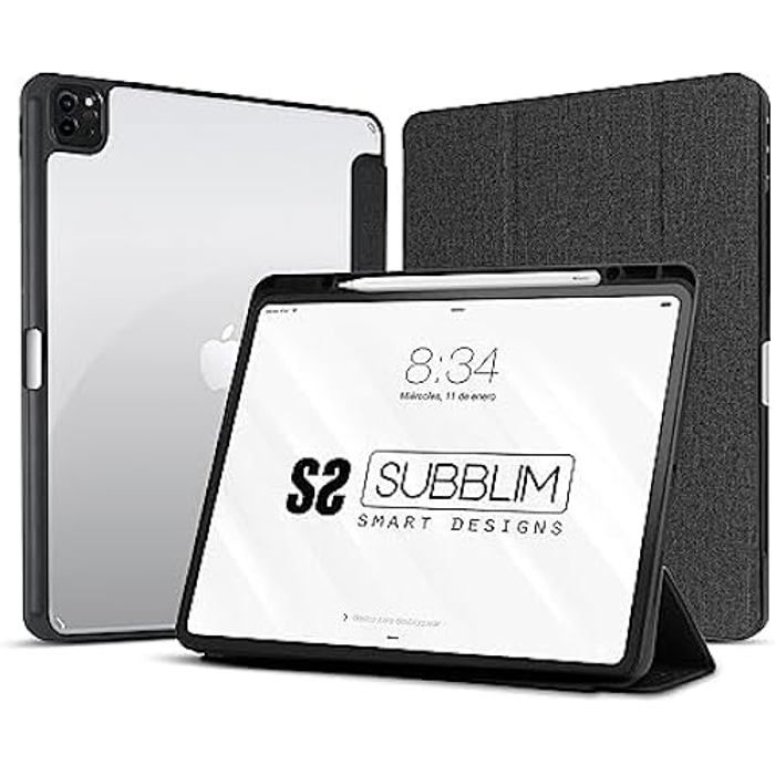 SUBBLIM Clear Shock Case - Housse Tablette iPad Pro 12,9" 2022/2021/2020