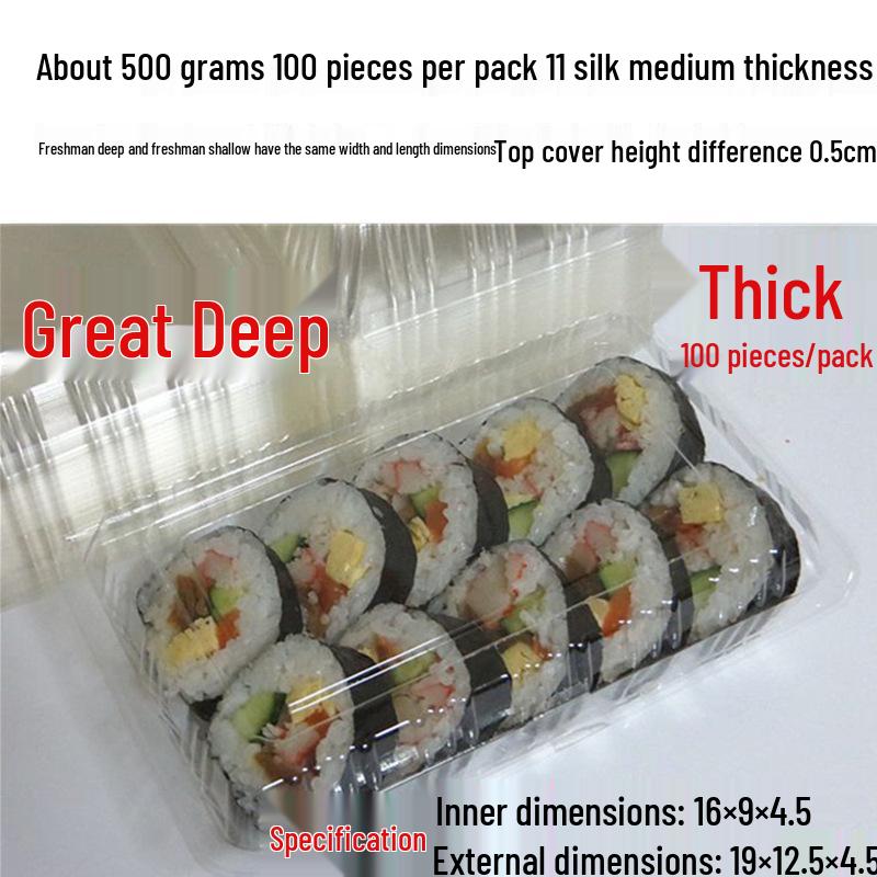 Sushi, Roast Duck, Pastry & Fruit Takeaway Box Set with Free Shipping & 100 Rubber Bands