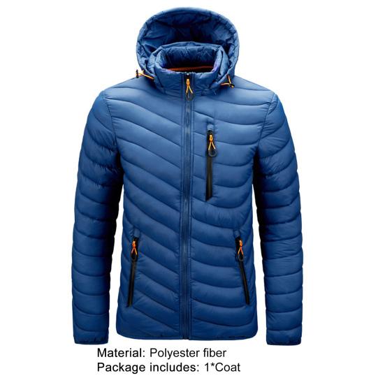 Coat Waterproof Detachable Hat Long Sleeve Stand Collar Warm Winter Jacket for Daily Wear