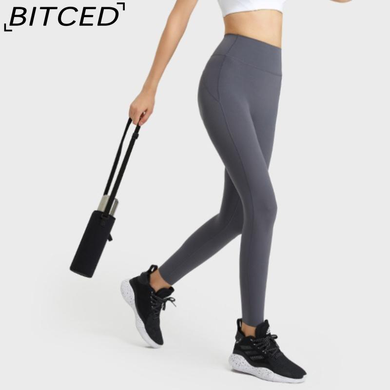 BITCED Fall Season No-Embarrassment Brushed Yoga Pants for Women High-Stretch Peach Butt Shaping Seamless Ankle Fitness Butt-Lifting Pants