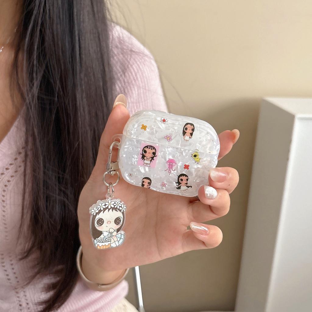 Shell pattern girl AirPods 1 protective case apple 1/1 generation AirPods pro1 earphone case cute