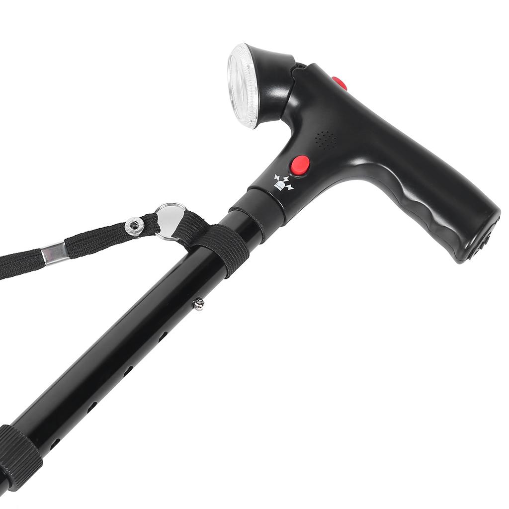 Multifunctional Elderly Walking Stick with Light Adjustable AntiSlip Walking Cane