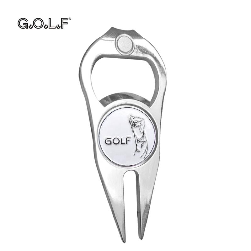 1pc Golf Divot Repair Tolls with Magnetic Three Lines Aimingball Markers Lovely Gift for Husband Wife Boy Girls Golf Ball Games 5