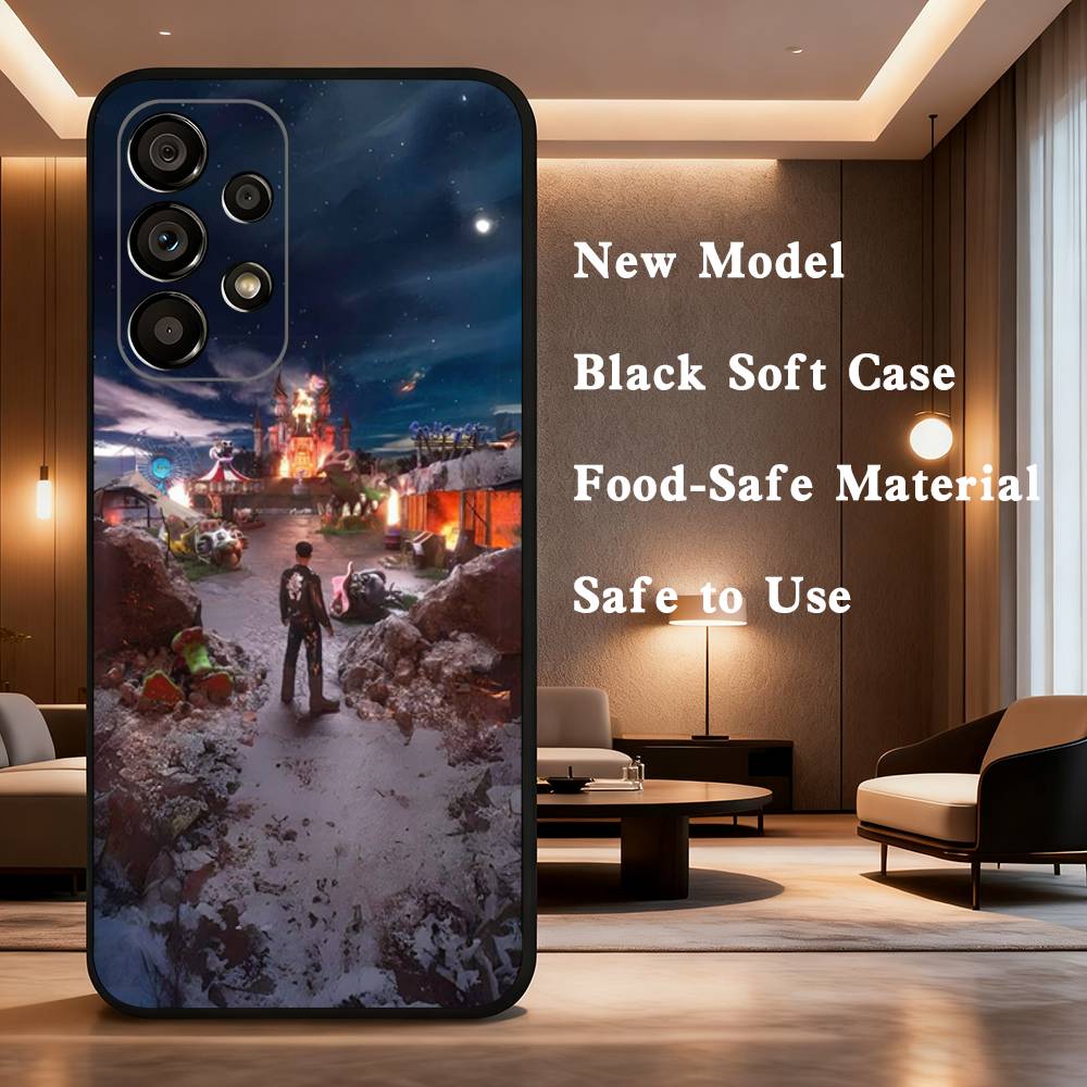 Singer A-Alvaro D-Diaz Case For Samsung Galaxy A73,52,71,22,Note,31,8,9,53,32,72,41,J7,Soft Black Silicone Cover