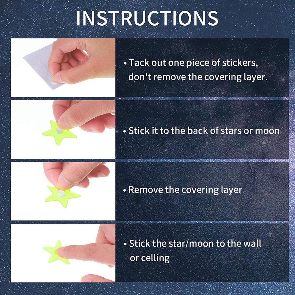 New Style Colorful Glow In The Dark Luminous Stars Plastic Wall Stickers Murals Decals for Home Decor Ceiling Wall Decorate