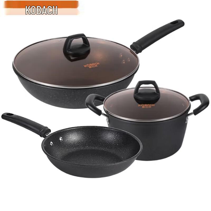 Kangbach Maifan Stone Non-Stick 3-Piece Cookware Set
