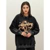 Adventure Dream Attractive Freedom Love Pattern Women Washed Sweatshirts Vintage Loose Pullover Autumn Cotton
