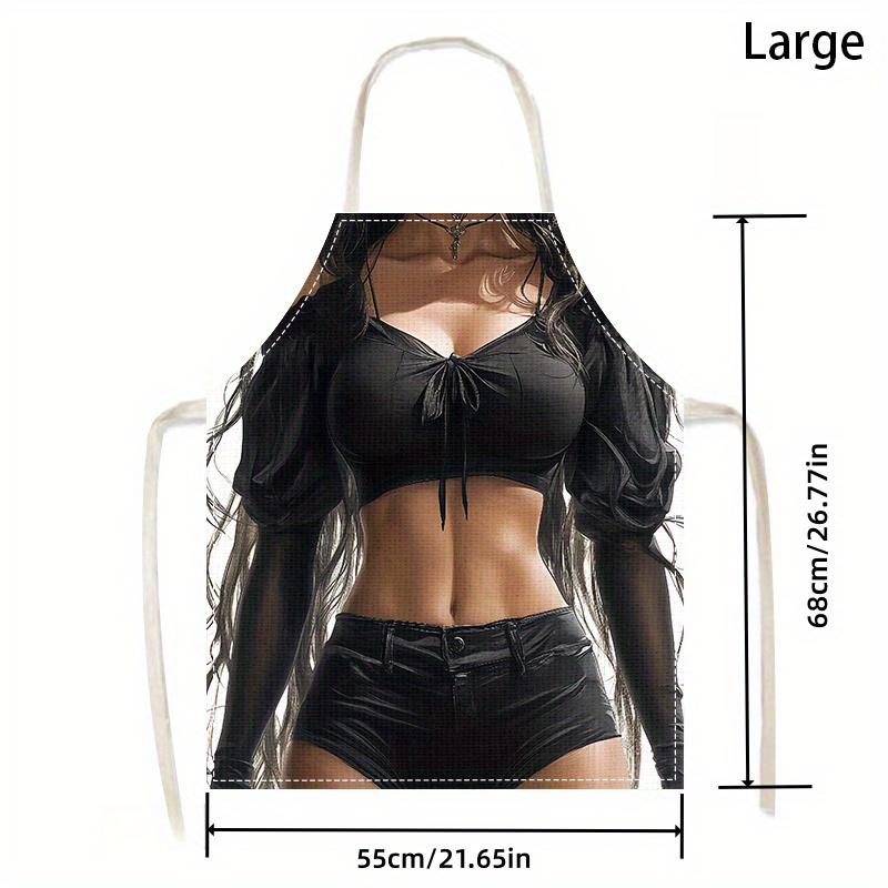 

1pc Bikini Apron, Beauty Bikini Apron, Household Apron, Suitable for Kitchen, Festival Event Apron 38X47cm(15X19in)