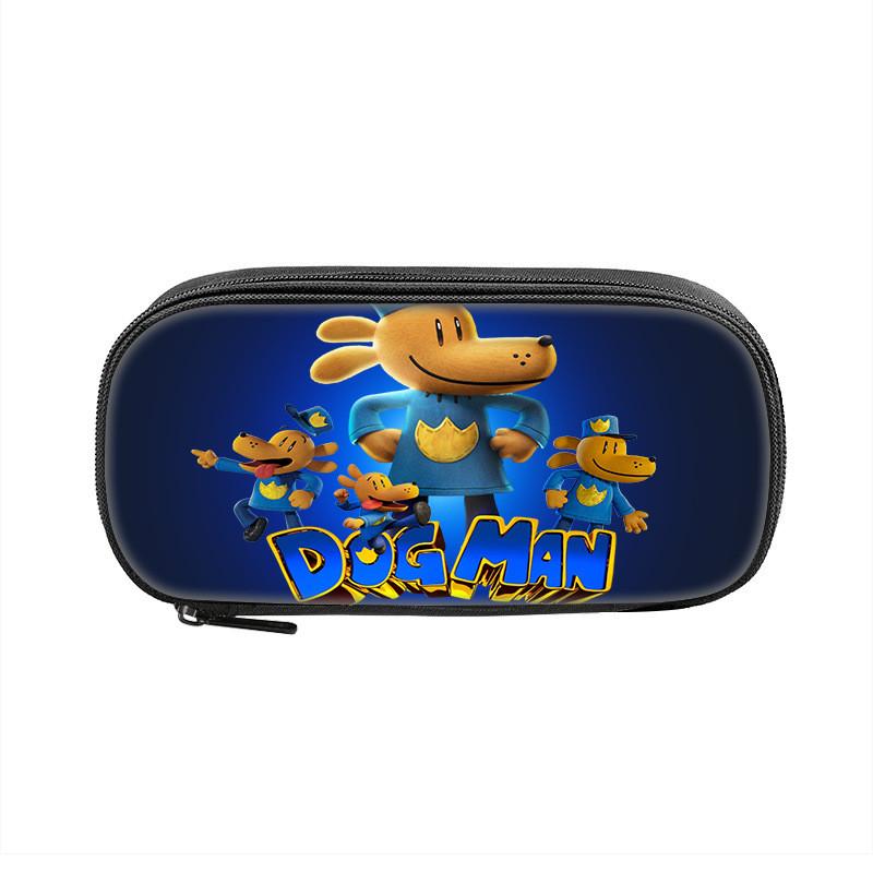 Dogman Detective Pencil Case Large Capacity Nylon Storage For Students