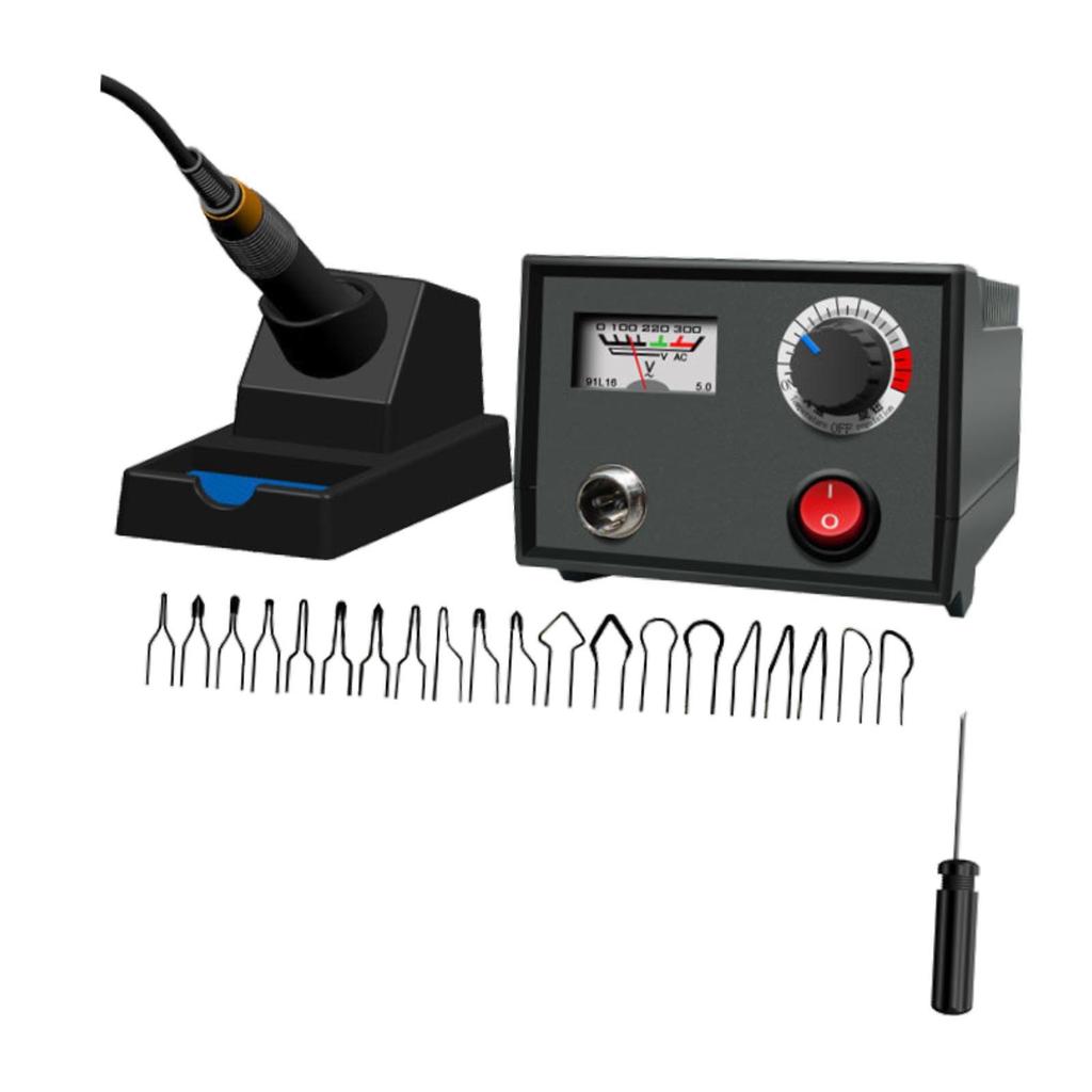 Wood Burner Tool Adjustable Temperature Burner 20 Pen Tips Pyrography Tool for Hot Stamping Carving Leather Embossing Repairing
